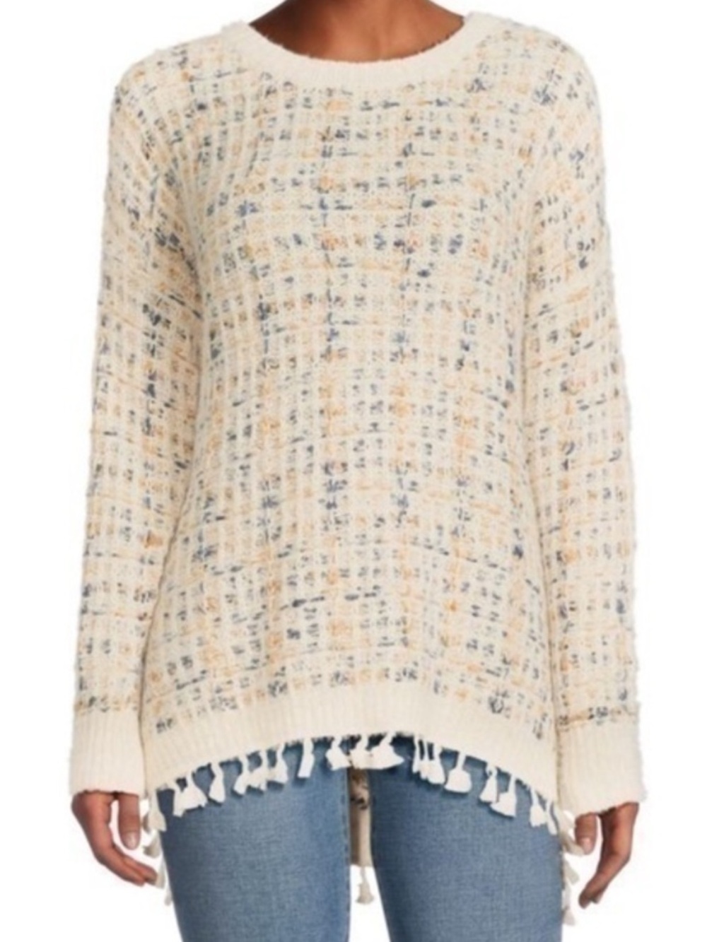 Tweed Fringe Sweater
